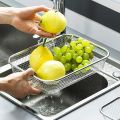 Stainless Steel Kitchen Strainer Mesh Dishwasher Utensils Organizer Basket. 