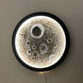 Premium Quality 3d texture moon night wall light handmade art decor piece decoration items for home wall /Wooden Wall Lamp / Led Wall Lamp /Moon lamp/lights for room decor Night Light for Room Decoration/decorating items for home/paint. 