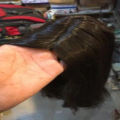 Full head wig for baby girls - dark brown. 