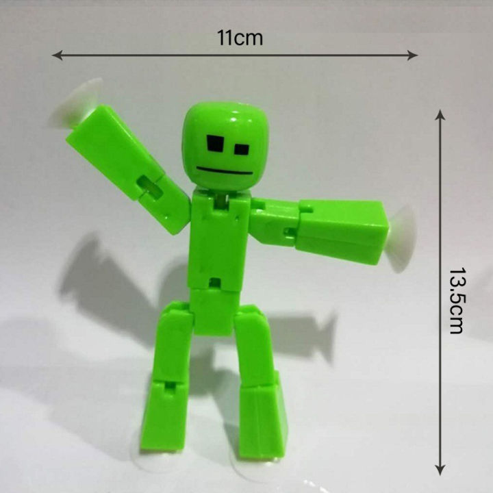 2 Pcs Random Color Stikbot Screen Animation Toys Shed Dolls with Sucker Toys