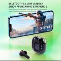 Air 31 Earbuds Wireless Crystal Transparent Bluetooth 5.3 Ear buds Wireless Headset Transparent Charging Case Heavy Bass Stereo Earphones Noise Reduction Sports Headset with Microphone Waterproof Headphone LED Digital Display. 
