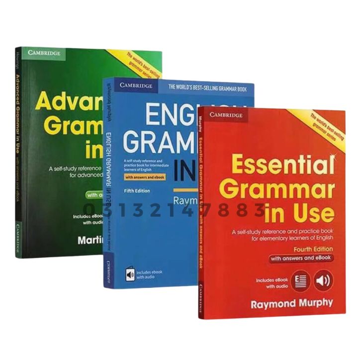 3 Books Cambridge Essential Advanced English Grammar in Use Collection Learning Textbook Workbook