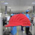 Chef Hat Mesh Food Service Baker Cap Waiter Cap for Commercial Multipurpose Red Half Mesh. 