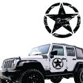 Durable Vinyl Five-Pointed Star Hood Decal for Jeep F150, Rubicon JK CJ TJ YJ - Weatherproof & UV Resistant, Easy to Apply with Pre-Cut Design, Perfect for Off-Road Vehicles. 