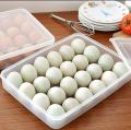 Egg Rack Egg Dispenser 24 Egg Holder with Lid and Lock for Refrigerator. 