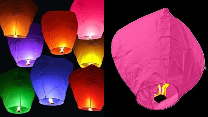 Sky Lantern (FIRE BALLOON) PACK OF 10 BY HK DEALER