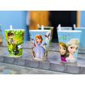 Glass - Straw Glass (Pack of 2) - Juice Glass with Straw - Kids Straw Glass - Kids Juice Glass - Pipe Glass without Cover - Anna Elsa Glass - Sofia Glass - Ben 10 Glass. 