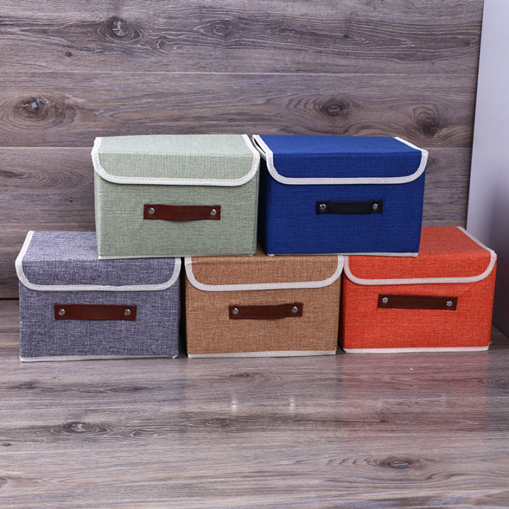 Simple fabric storage box with lid, student dormitory, household finishing artifact, clothes, sundries, foldable storage box