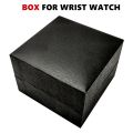 Black Leather Watch Box | Watches Display & Organizer Gift Set. 