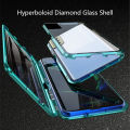 Biruiqu For Samsung Galaxy S20 FE Magnetic Absorption Case Metal Frame Shockproof Double Sided Tempered Glass Magnetic Case Cover. 