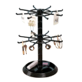 Jewelry Organizer 2 Tier Rotating Jewelry Display Stand Spinning Necklace Tower Storage Rack for Earrings Watch Showcase Easy Install Easy to Use. 