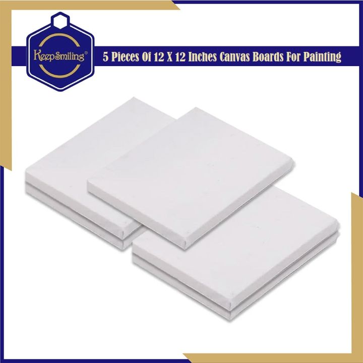 Keep Smiling 5 Pieces Of 12 X 12 Inches Canvas Boards For Painting ...