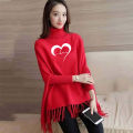 Heart with heart beat Printed Winter Fleece Poncho For Girls and Womens. 