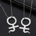 100% Stainless Steel Female Symbol Internet Girl She Devil Igirl Choker Necklace for Women Heavy Gothic Streetwear Chain Jewelry. 