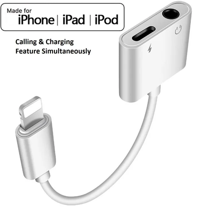 EZone%208-Pin%20to%203.5mm%20Audio%20Headphone%20Jack%20Adapter%202-in-1%20for%20iPhone%20and%20iOS%20Devices%20-%20Image%202
