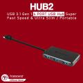Transcend HUB2 4 Port USB 3.1 Gen 1 USB Hub Super Fast Speed. 