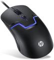 HP M100 USB Wired Gaming Optical Mouse with LED Backlight and Adjustable 1000 /1600 DPI Settings, 3 Buttons and Press Life Up to 5 Million Clicks. 