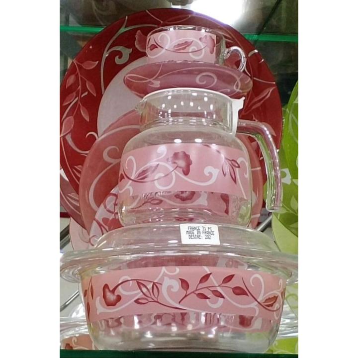 France Made Glass Dinner Set - 71 Pieces