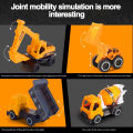 Smooth Edges Toy Mini Construction Vehicle Set Excavator Bulldozer Concrete Mixer Dirt Truck Kids' Engineering Toys Ideal Birthday Christmas Gift for Boys No Battery Required Engineering Truck Toy. 