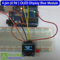 4 pin Original 0.96'' Blue OLED IIC Serial OLED Display Module 128X64 I2C SSD1306 12864 LCD Screen Board For Arduino by Electrica. 