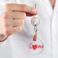90 Pieces Acrylic Keychain Making Kit Clear Acrylic Keychain Blanks and Colorful Tassel Pendants for DIY Projects. 
