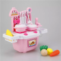 Kitchen Set Kids Simulation Kitchen With Water Tap Function Baby Toys With Light & Sound Red Baby Pretend Play Best Kitchen Play Gifts For Girls. 