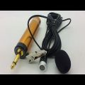 Mic indirectional mini tie clip microphone For Mixer Amplifier 1.5V Battery 5m Cable 6.5mm 3.5mm. 