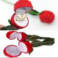 Red Rose Flower Ring Box. 