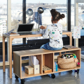 Bench on Castor Ikea   Book Shelf. 