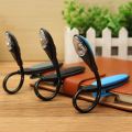 Mini Flexible Clip-on Bright Booklight LED Travel Book Reading Lamp White Light book holder small table lamp light small gifts Gray. 