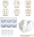 Heart Shaped Chocolate Mold Pinata Cake Mold and Hammer Popsicle Mold Set Diamond Silicone Mousse Cake Mold Trays ​Candy Dessert Ice Cream for Cake Decoration Making Ice Cream Chocolate. 