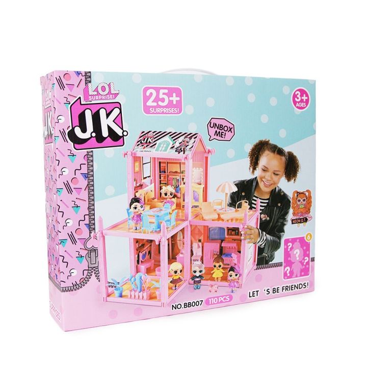 L.O.L.%20Surprise!%20Real%20Wood%20Doll%20House%20With%20New%20Family%20&%2025+%20Surprises%20Doll%20Set%20Toy%20Princess%20Playset%20Perfect%20Gift%20For%20Your%20Baby%20Girl%20Multicolor%20-%20Image%208