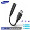 Original Samsung USB Type C to 3.5mm Audio Headphone Jack Adapter Connector For Type-C Models | Earphone Converter Aux Audio Sound Cable Headset Splitter Music Converter - High Quality. 