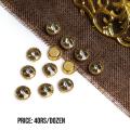 Fancy Circle Shape Design Zarkoon Button in Dark Gold Color FZB 10. 