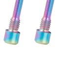 4X Titanium Bolts for Bicycle Disc Brake Pad Threaded Pin Inserts Screw for R Dazzle Color. 