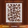 letter waw arabic calligraphy islamic reusable stencil for canvas and wall painting id 4254. 