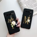 【2023NEW】Case For Samsung Galaxy S10 Plus S10E S 10 e s10plus 10e Case Black Bumper tpu Soft Silicone Cute Letters Phone Cases Back Cover. 
