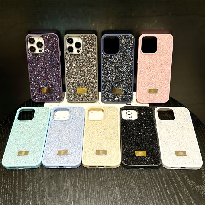 Luxurious diamond-filled iPhone15promax rhinestone mobile phone case for Apple 15 and 14pro diamond-encrusted protective cover for women
