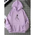 trendy KOREAN FINGER HEART sign sticker hoodie full sleeves Kangaroo Hoodie Pocket Drawstring Casual Pullover Hodie Clothing Long Sleeves Export Quality Huddie Winter Wear  in premium quality hooddy for BTS fan smart fit huddy for women/girls. 
