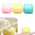Silicon Bath Body Brush, Exfoliating Body Scurb Brush with Soap Dispenser, 2 in 1 Ultra Soft Bath Sponge Shower Brush and Body Massager, Baby Shower Brush, Shampoo and Gel Dispenser, Loofah Brush, Body Cleaning Scrubber for Man, Women and Children. 