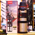Stainless Steel Sports Water Bottle, 4L Travel Thermos Flask with Large Capacity, Easy to Carry for Tea Water, Double Wall Insulated for Gym, School, Travel, Camping. 