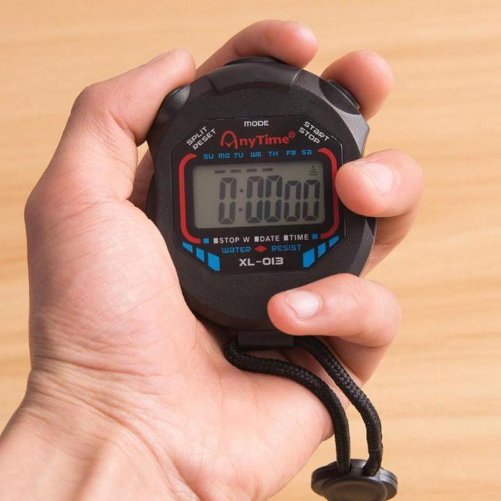 Classic Waterproof Digital Professional Handheld LCD Handheld Sports Stopwatch Timer Stop Watch With String For Sports Timers