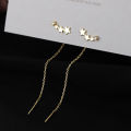 Trend Long Wire Tassel Thread Chain Climb Star Heart Beads Pendants Drop Earring Layor. 