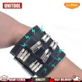 【Footprint】 Polyester Magnetic Wristband 3Pcs Strong Magnets Portable Bag Electrician Tool Bag Screws Drill Holder Repair Tool Belt. 