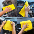 Pack of 2 Microfiber Cleaning Cloth Towels – Thick Double-Sided Coral Velvet Scratch-Free Absorbent Car Wash Towels, Bike Cleaning Cloths, Kitchen & Home Multipurpose Reusable Microfiber Drying, Polishing & Dusting Towels. 