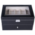 MyleCart Leather watch storage box 20 slots, new men's watch watch storage box, watch display box, black jewelry gift box best gift. 