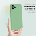 Hontinga for OPPO A96 4G Back Cover Simple Candy Color Square Edge Liquid Silicone Phone Case. 