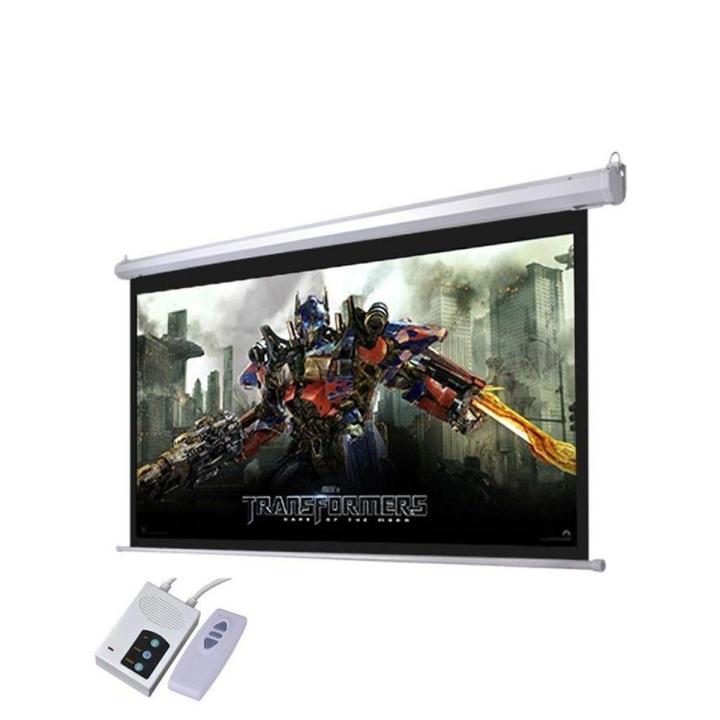 Electric Motorised Projector Screen - 180 Inch - White