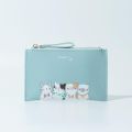 IVORY1 Cute Women Wallets Fashion Design Bank Card Holder Bag Korean Style Wallets Portable Cat Solid Color PU Leather Ultra Thin Simple Short Clutch Bag/Multicolor. 