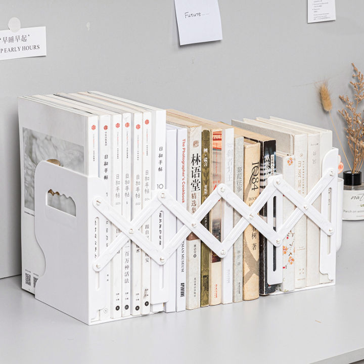 Retractable book stand creative students use bookshelf book clips to stretch the book backrest and retract the bookshelf ins